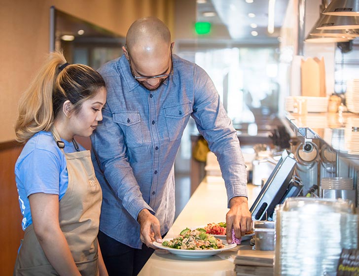 Veggie grill staff